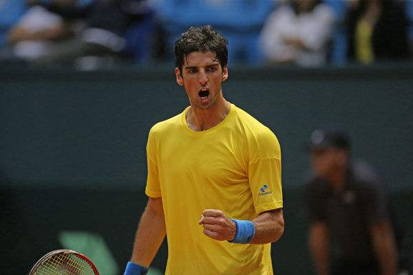 Bellucci atuando ao lado do argentino Leonardo Mayer, superou o israelense Jonathan Erlich e o britânico Colin Fleming (Foto: Banco de Dados)