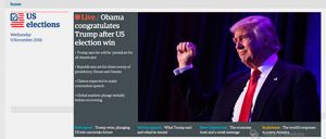 The Guardian coloca Trump em notícia principal do site (Foto: The Guardian)