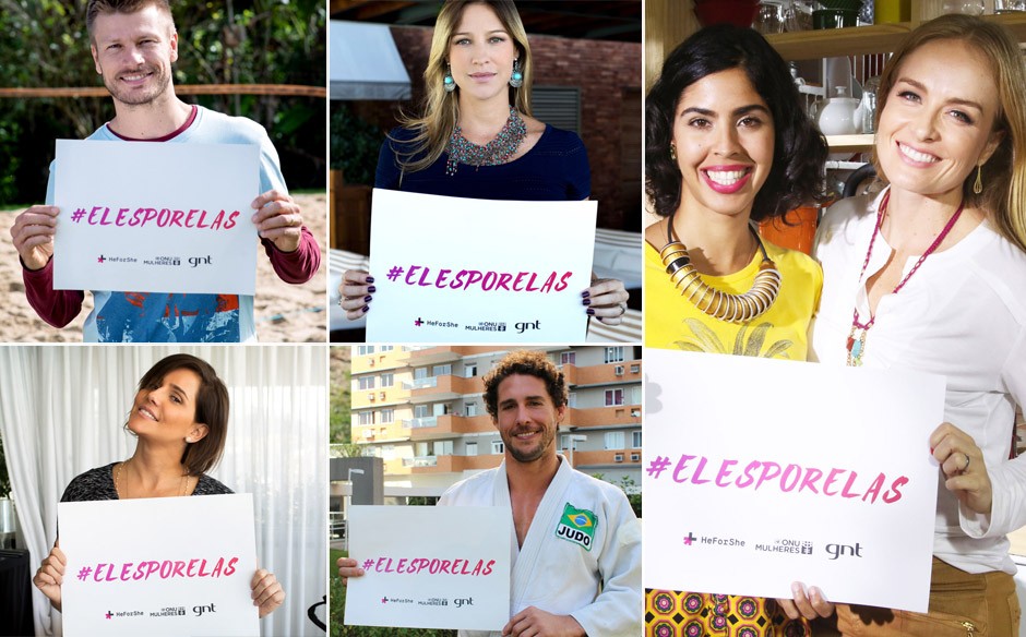 Campanha #ElesporElas trás celebridades que apoiam a causa. Foto: ONU Brasil