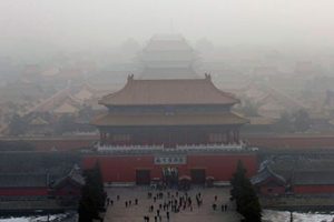 Poluição na China foi causa de alerta vermelho (Foto: Reprodução)