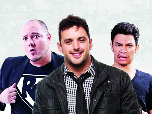 Trio de comediantes no ABC. Foto: Divulgação