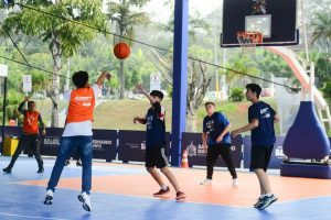 Ginásio da escola quadra de basquete do ginásio e arena de futebol