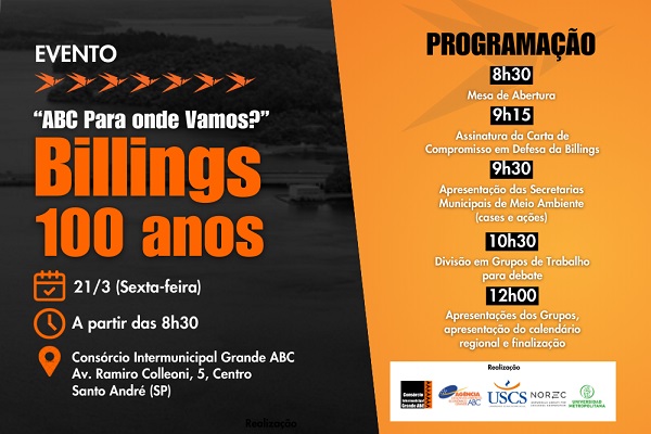 Centenário da Billings é pauta de evento que debate futuro da represa